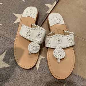 White Jack Rodgers Sandals-(8M).